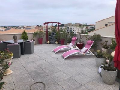 Agde Appartement type 2 loué + terrasse de 50 m²